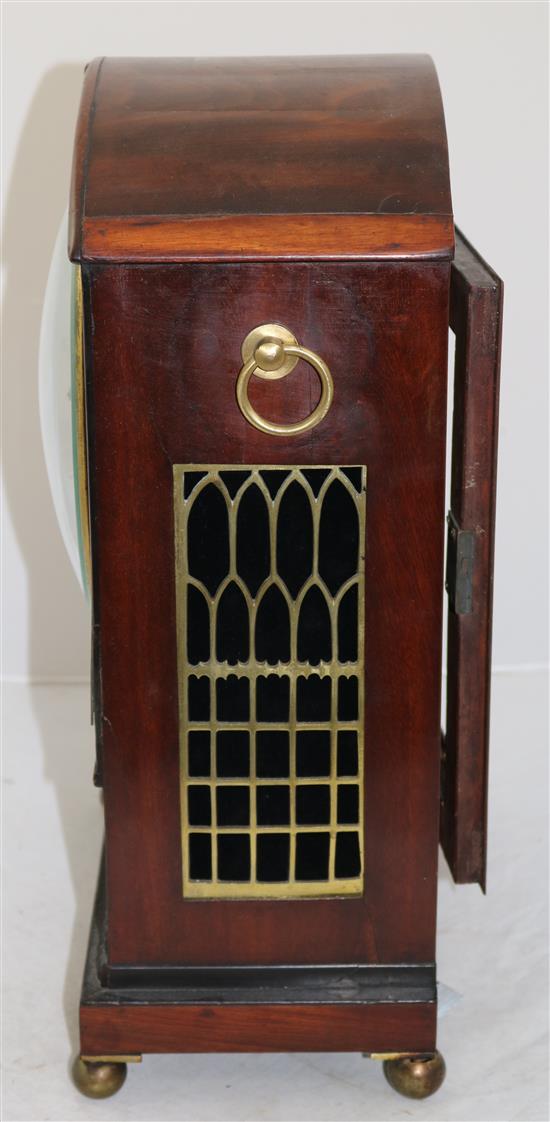 A Regency brass inset mahogany bracket clock, 16.75in.